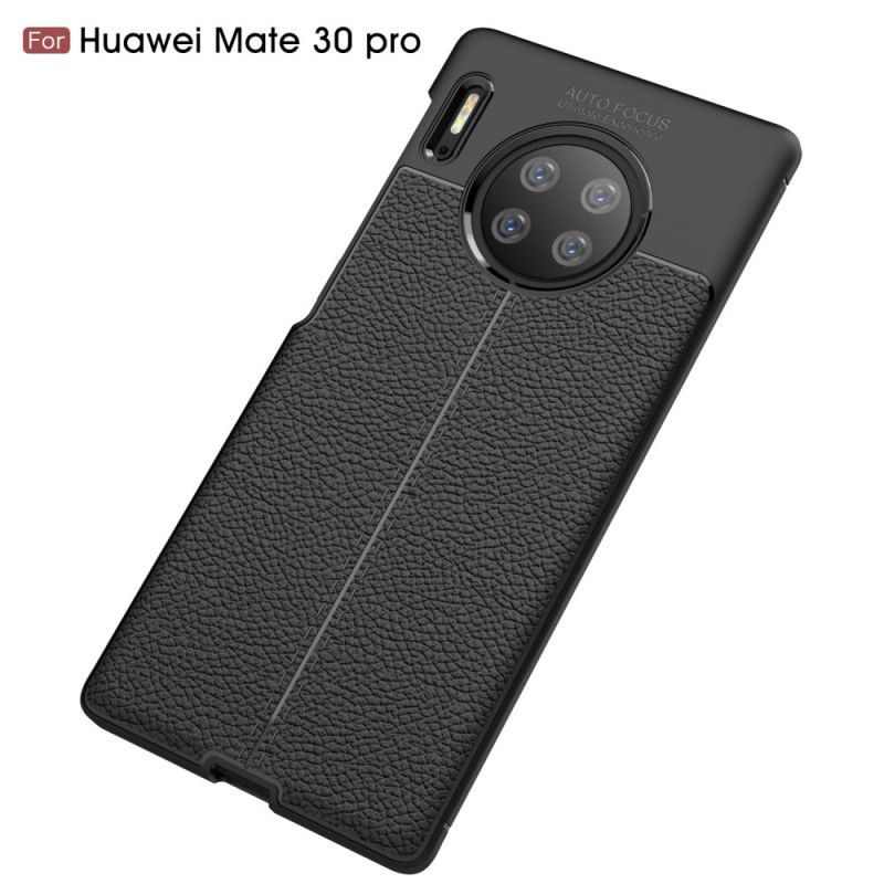 Coque Huawei Mate 30 Pro Effet Cuir Litchi Double Line