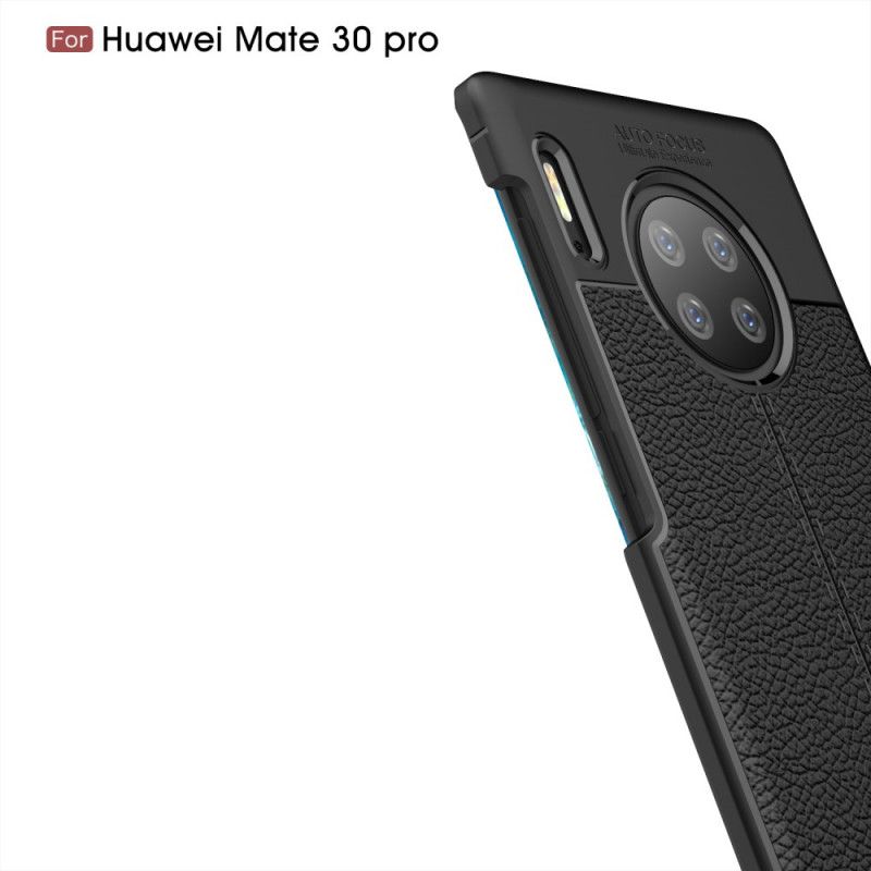 Coque Huawei Mate 30 Pro Effet Cuir Litchi Double Line