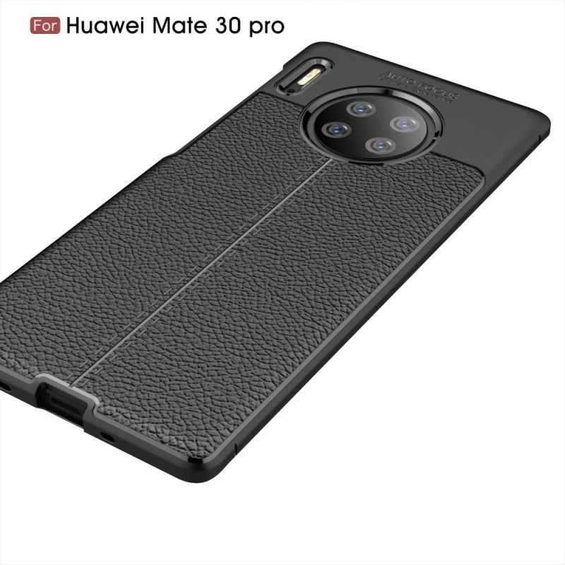 Coque Huawei Mate 30 Pro Effet Cuir Litchi Double Line