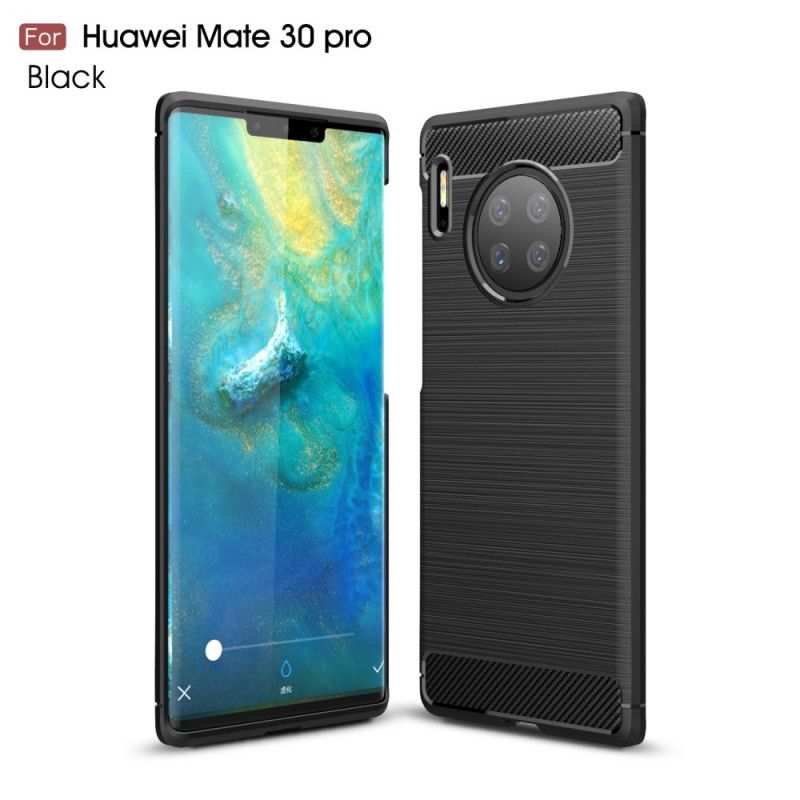 Coque Huawei Mate 30 Pro Fibre Carbone Brossée