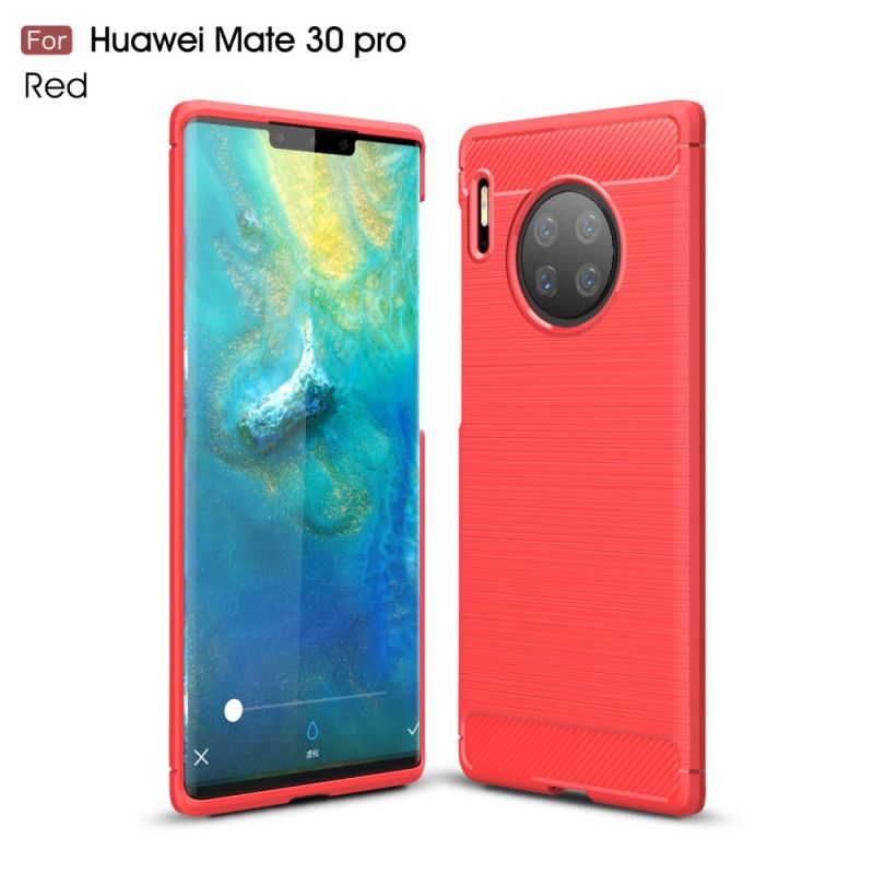 Coque Huawei Mate 30 Pro Fibre Carbone Brossée