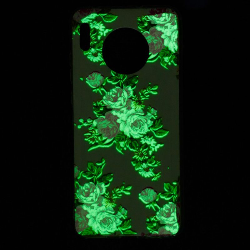 Coque Huawei Mate 30 Pro Fleurs Liberty Fluorescente