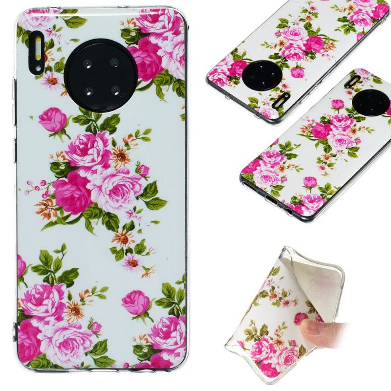 Coque Huawei Mate 30 Pro Fleurs Liberty Fluorescente