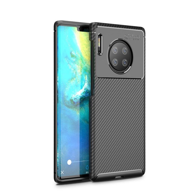 Coque Huawei Mate 30 Pro Flexible Texture Fibre Carbone