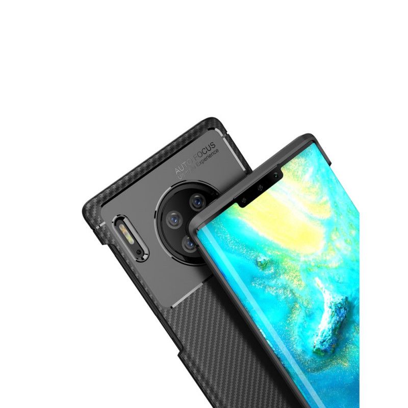 Coque Huawei Mate 30 Pro Flexible Texture Fibre Carbone