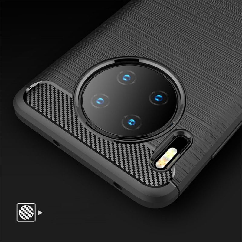 Coque Huawei Mate 30 Pro Ipaky Fibre Carbone Brossée