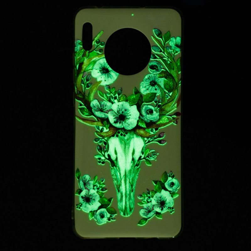 Coque Huawei Mate 30 Pro Wapiti Fleuri Fluorescente