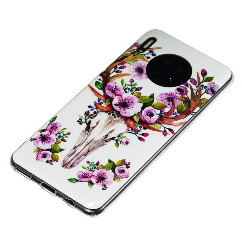 Coque Huawei Mate 30 Pro Wapiti Fleuri Fluorescente