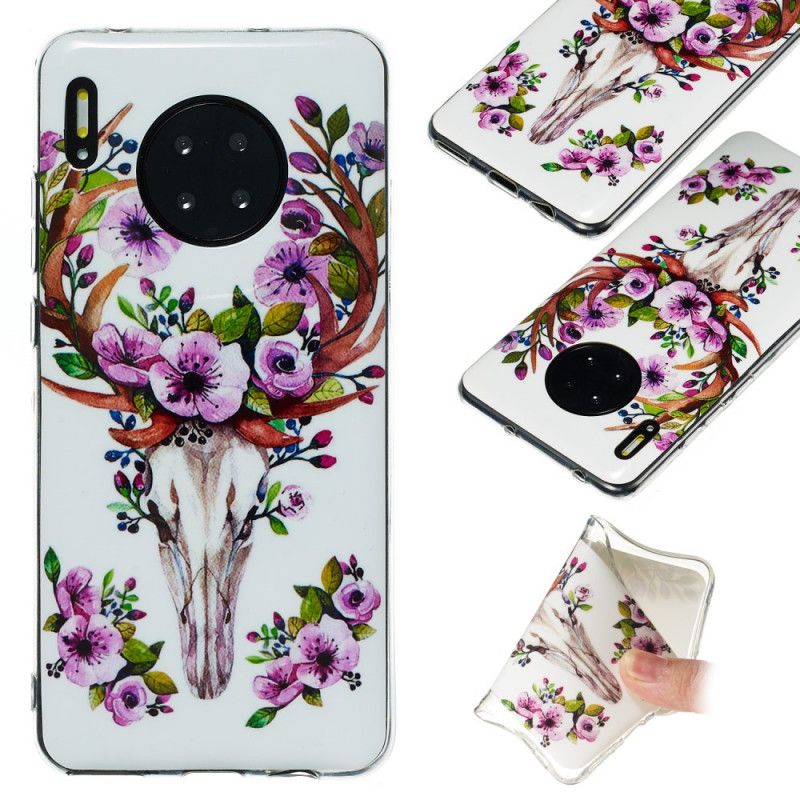 Coque Huawei Mate 30 Wapiti Fleuri Fluorescente