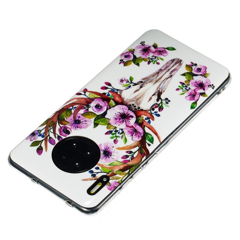 Coque Huawei Mate 30 Wapiti Fleuri Fluorescente