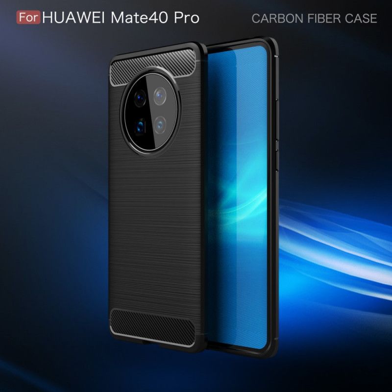 Coque Huawei Mate 40 Pro Fibre Carbone Brossée