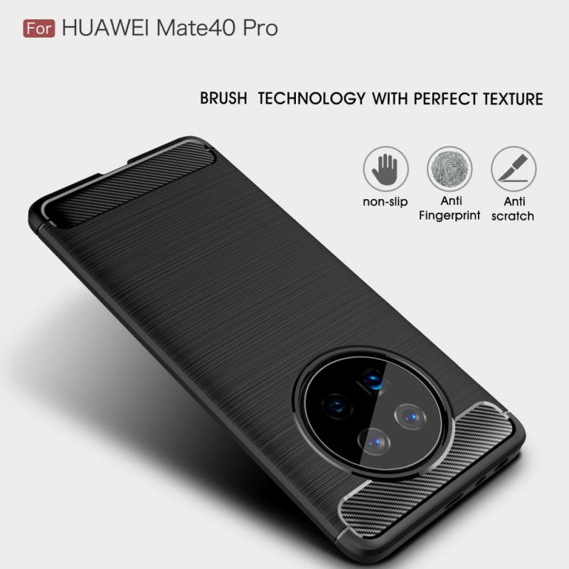 Coque Huawei Mate 40 Pro Fibre Carbone Brossée