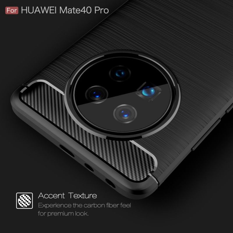 Coque Huawei Mate 40 Pro Fibre Carbone Brossée