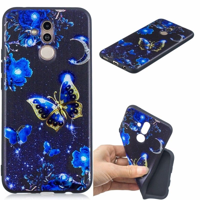 Coque Huawei Mate P20 Lite En Papillon D'or