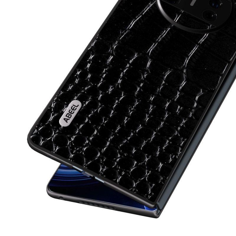 Coque Huawei Mate X3 Vrai Cuir style Crocodile ABEEL
