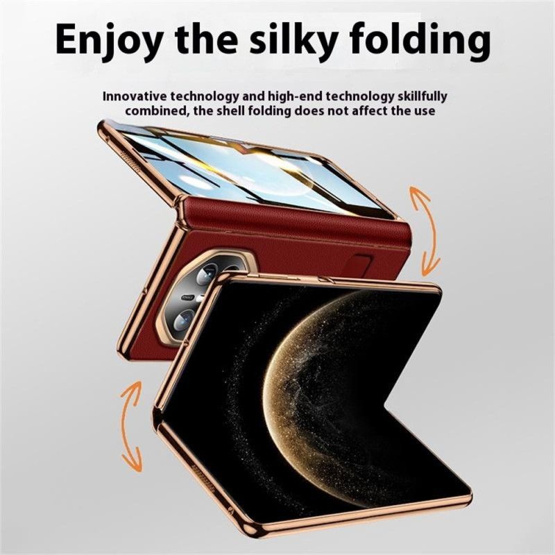 Coque Huawei Mate X6 Simili Cuir Texturé avec Protecteur Écran