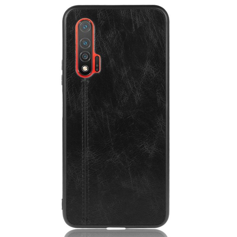 Coque Huawei Nova 6 Effet Cuir Couture