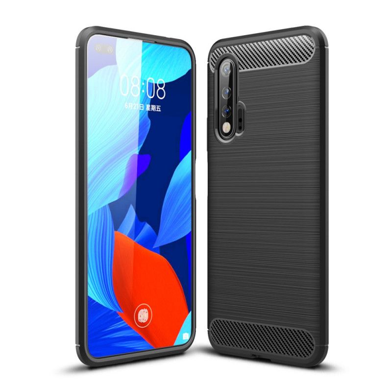 Coque Huawei Nova 6 Fibre Carbone Brossée