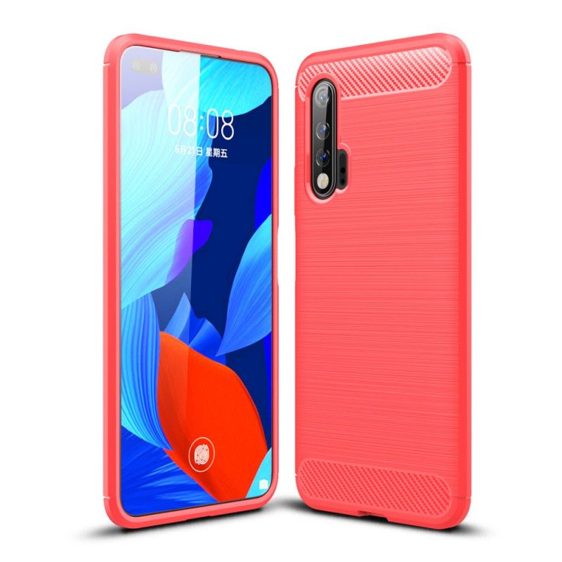 Coque Huawei Nova 6 Fibre Carbone Brossée