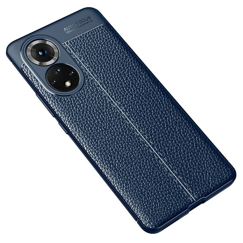 Coque Huawei Nova 9 / Honor 50 Effet Cuir Litchi Double Line