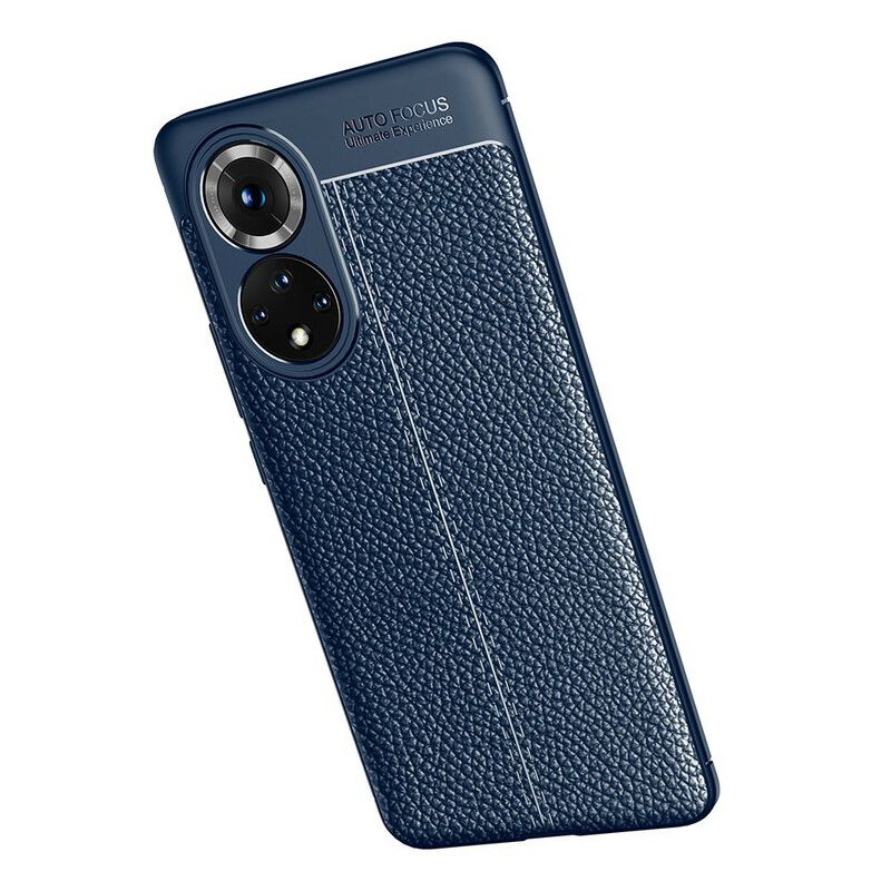 Coque Huawei Nova 9 / Honor 50 Effet Cuir Litchi Double Line