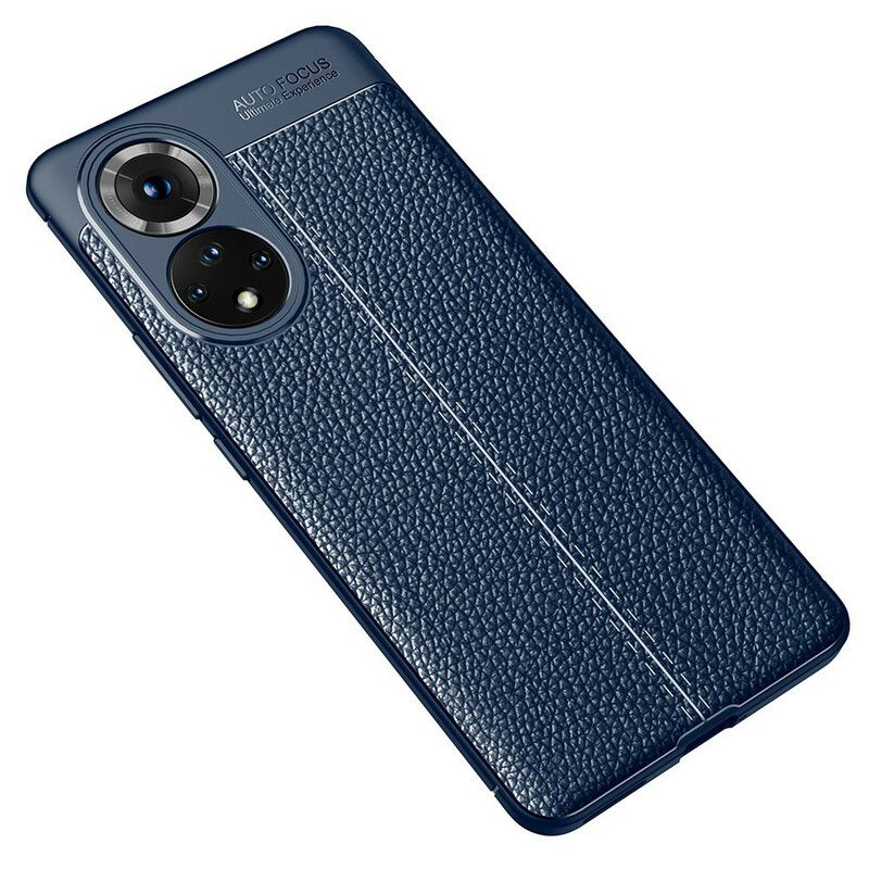 Coque Huawei Nova 9 Pro / Honor 50 Pro Effet Cuir Litchi Double Line