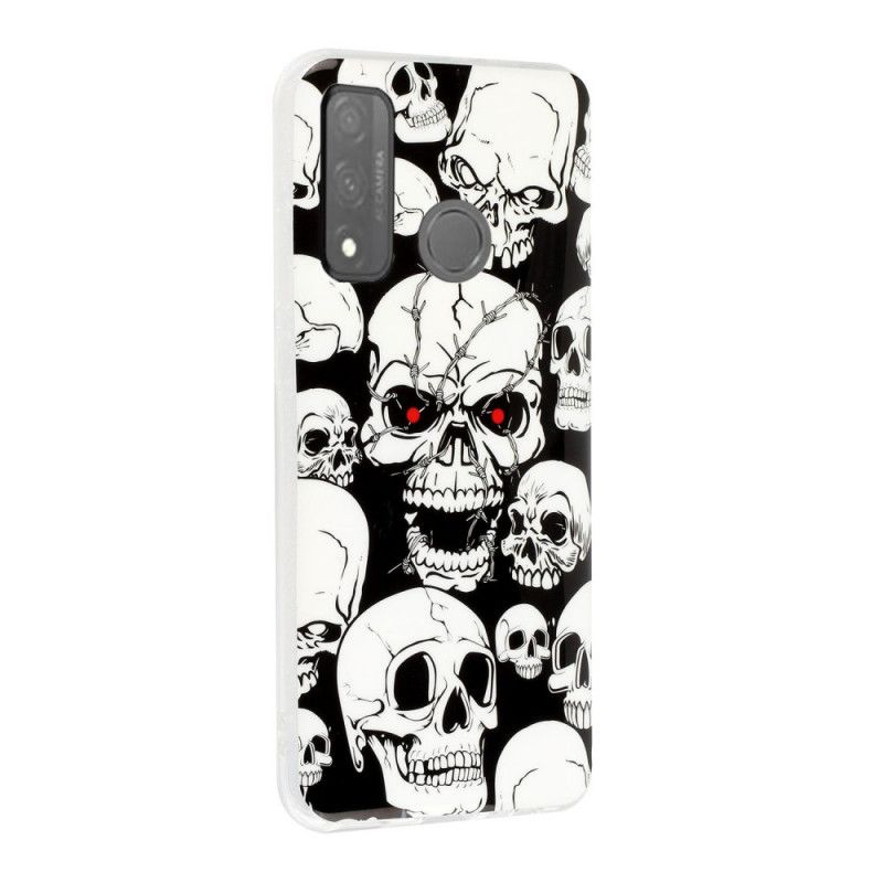 Coque Huawei P Smart 2020 Attention Têtes De Mort Fluorescente