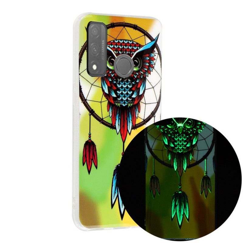 Coque Huawei P Smart 2020 Attrape Rêves Hibou Fluorescente