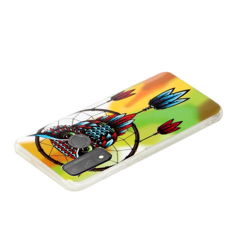 Coque Huawei P Smart 2020 Attrape Rêves Hibou Fluorescente