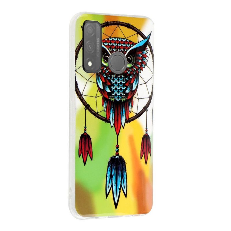 Coque Huawei P Smart 2020 Attrape Rêves Hibou Fluorescente