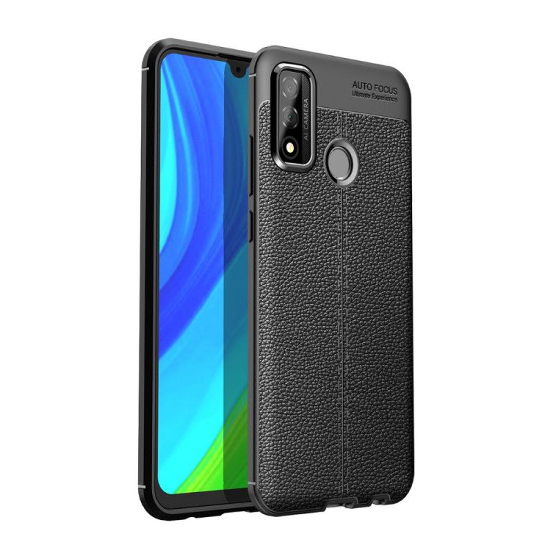 Coque Huawei P Smart 2020 Effet Cuir Litchi Double Line