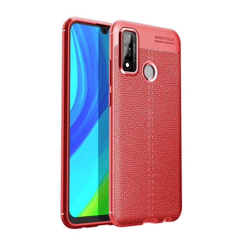 Coque Huawei P Smart 2020 Effet Cuir Litchi Double Line