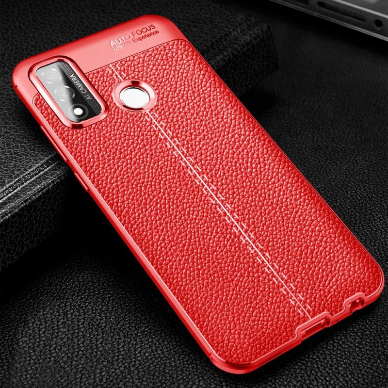 Coque Huawei P Smart 2020 Effet Cuir Litchi Double Line