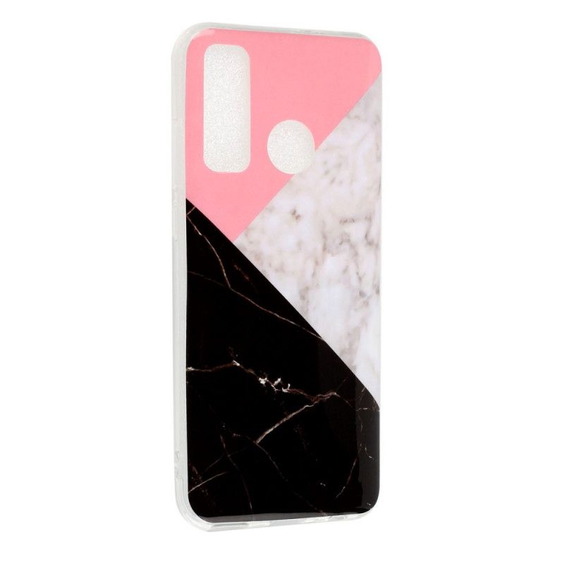 Coque Huawei P Smart 2020 Effet Marbre Geométrique