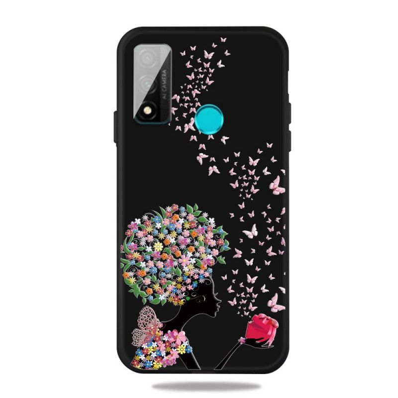 Coque Huawei P Smart 2020 Femme À La Tête Fleurie