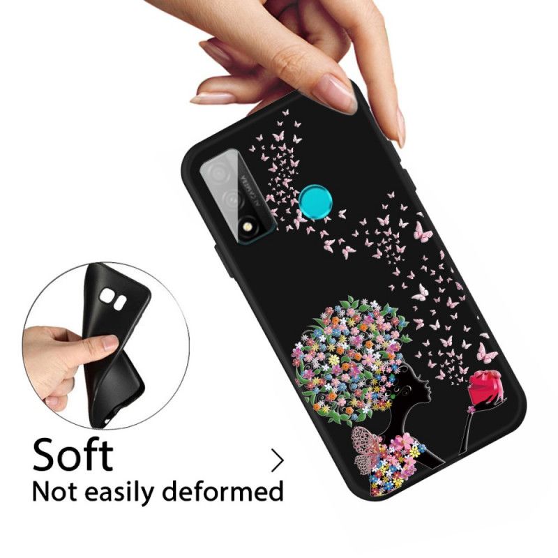 Coque Huawei P Smart 2020 Femme À La Tête Fleurie