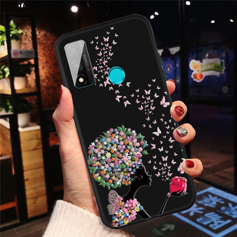 Coque Huawei P Smart 2020 Femme À La Tête Fleurie