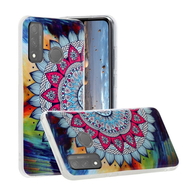 Coque Huawei P Smart 2020 Fleur Mandala Fluorescente