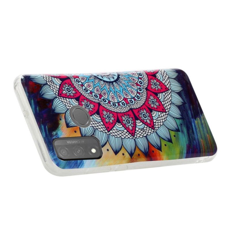 Coque Huawei P Smart 2020 Fleur Mandala Fluorescente