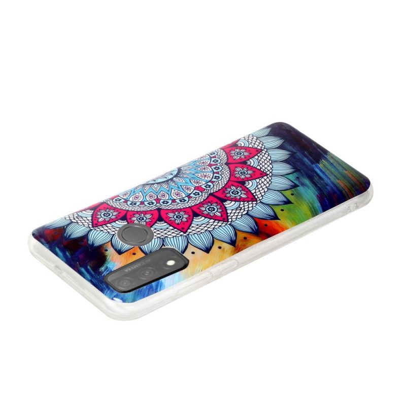 Coque Huawei P Smart 2020 Fleur Mandala Fluorescente