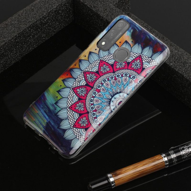 Coque Huawei P Smart 2020 Fleur Mandala Fluorescente