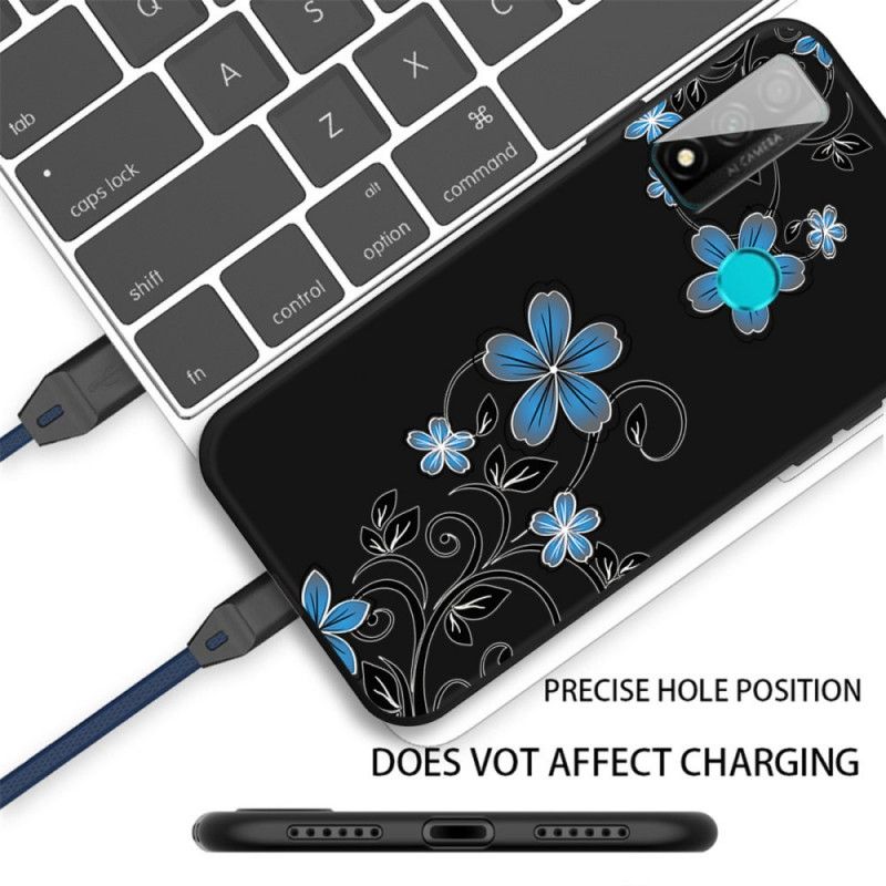 Coque Huawei P Smart 2020 Fleurs Bleues