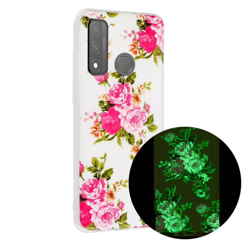 Coque Huawei P Smart 2020 Fleurs Liberty Fluorescente