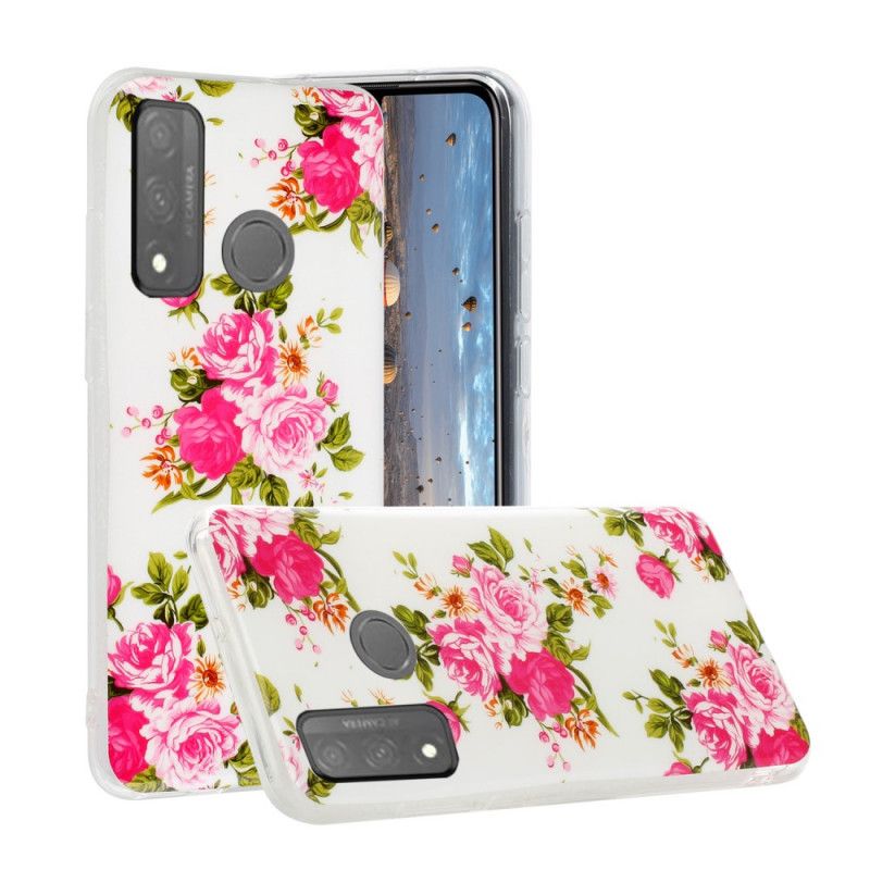 Coque Huawei P Smart 2020 Fleurs Liberty Fluorescente