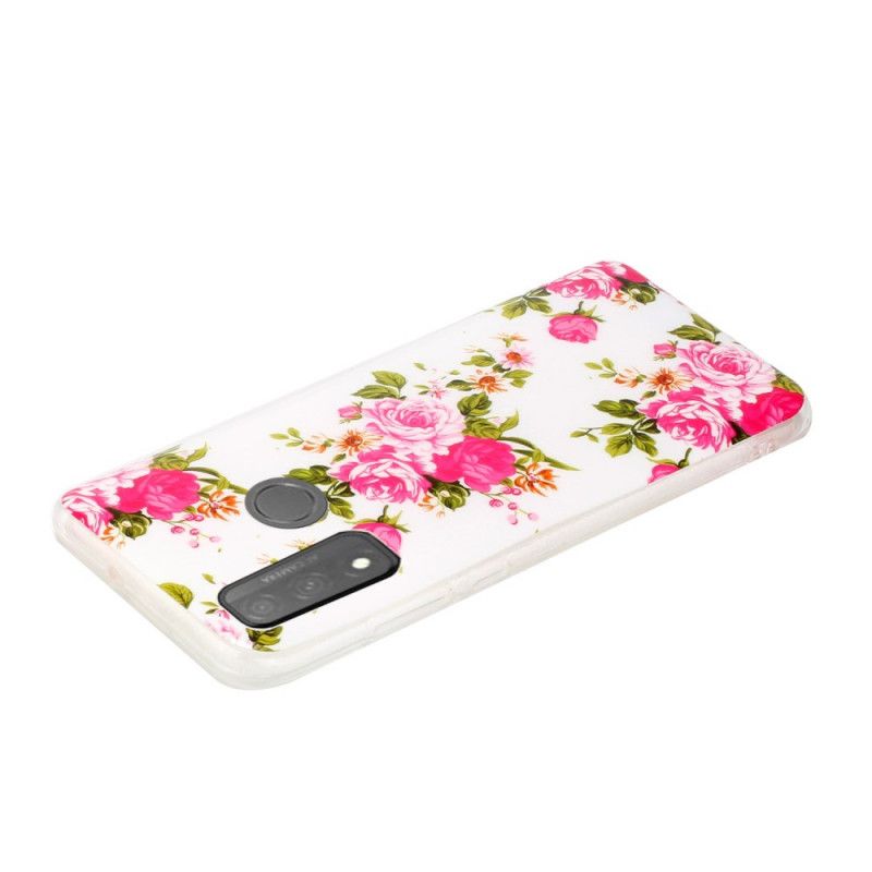 Coque Huawei P Smart 2020 Fleurs Liberty Fluorescente