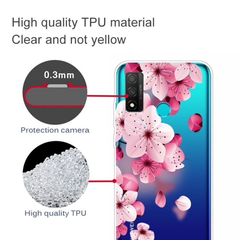 Coque Huawei P Smart 2020 Grosses Fleurs Roses