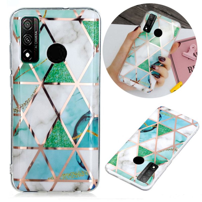 Coque Huawei P Smart 2020 Marbre Géométrie Colorée