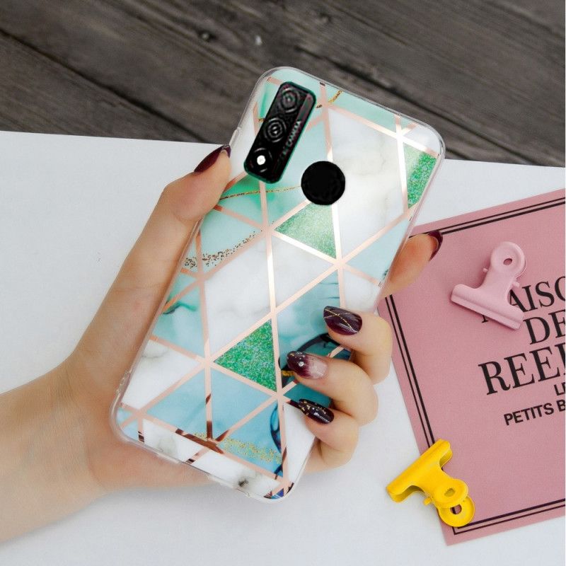 Coque Huawei P Smart 2020 Marbre Géométrie Colorée