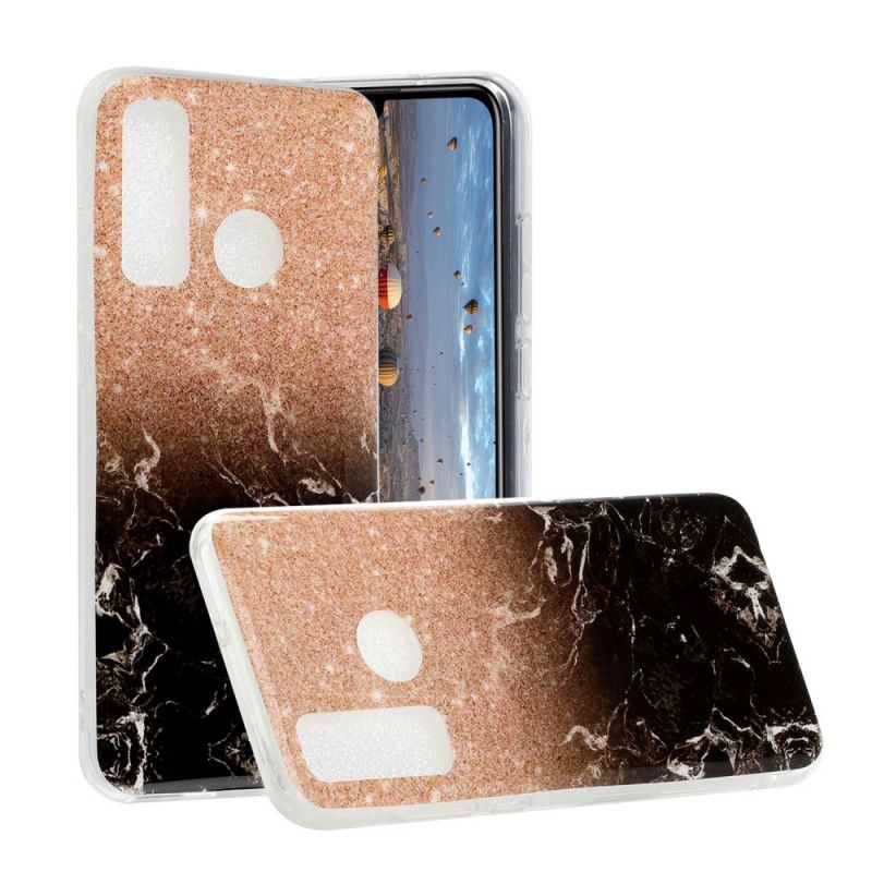 Coque Huawei P Smart 2020 Marbre Paillettes