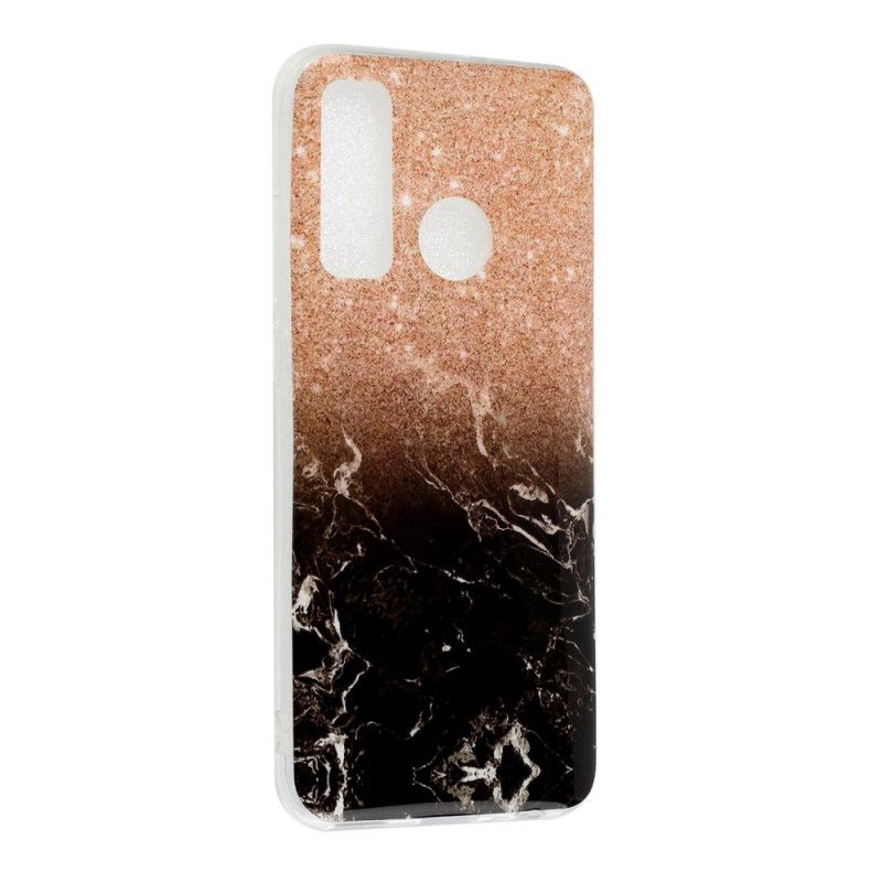 Coque Huawei P Smart 2020 Marbre Paillettes